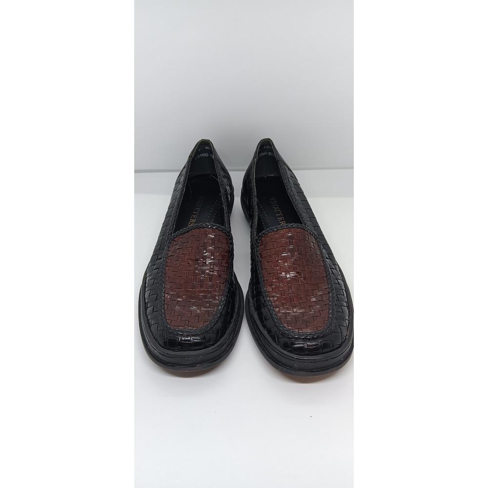 Trotters Womens Woven Loafers Black Brown Slip On Shoes Size 7N Narrow T2186 - Picture 6 of 7